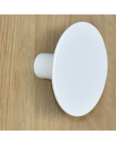 Thin Disc Wall Hook White D.80