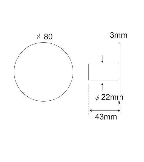 Disc Wall Hook Satin Gold D.80
