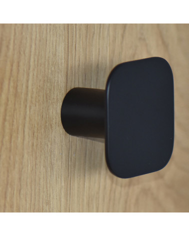 Thin Square Wall Hook Stainless Steel Matt Black D.60