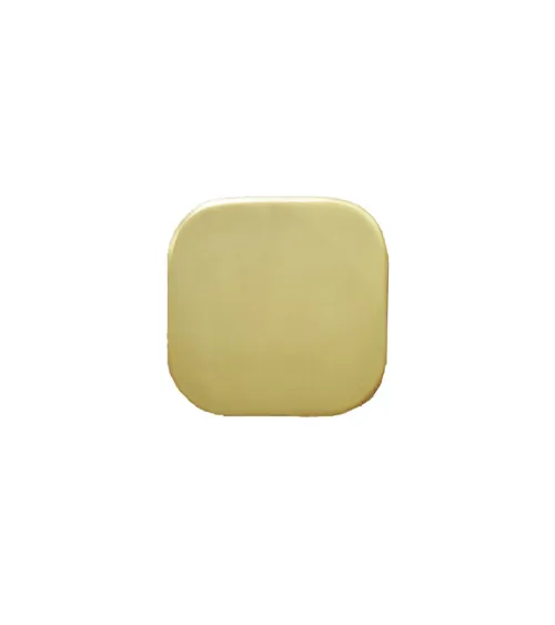 Square fine stainless steel wall hook Satin Gold D.60