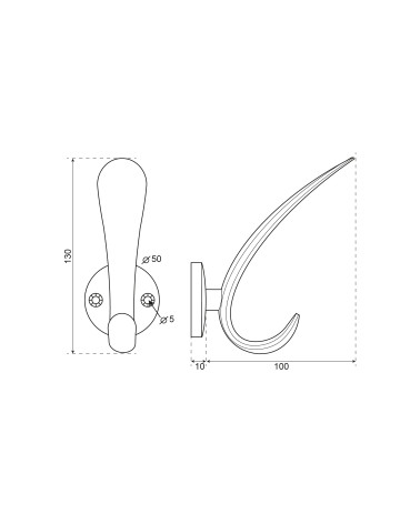 Drawing Curve wall hook