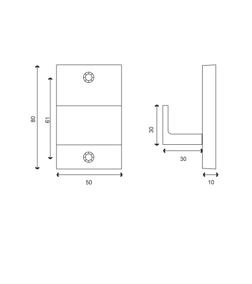 Lego wall hook stainless steel finish