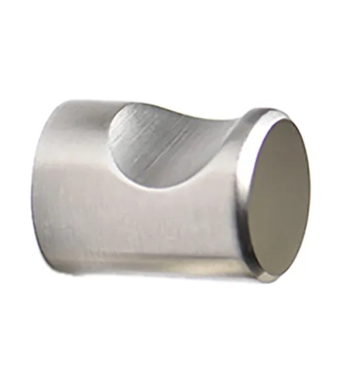 Matt brushed stainless steel notch furniture knob