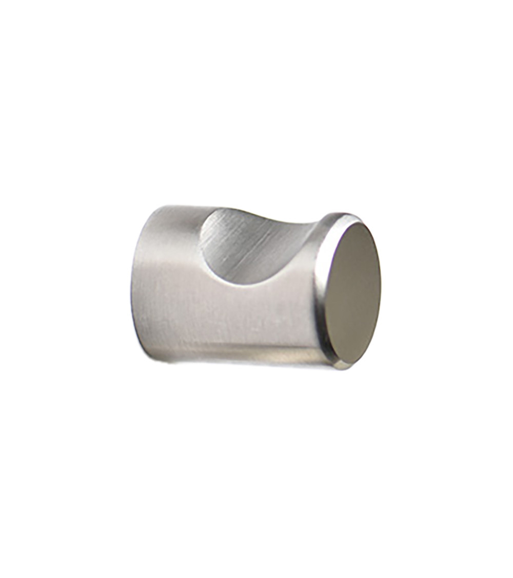 Matt brushed stainless steel notch furniture knob