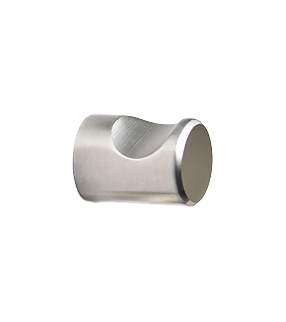 Matt brushed stainless steel notch furniture knob