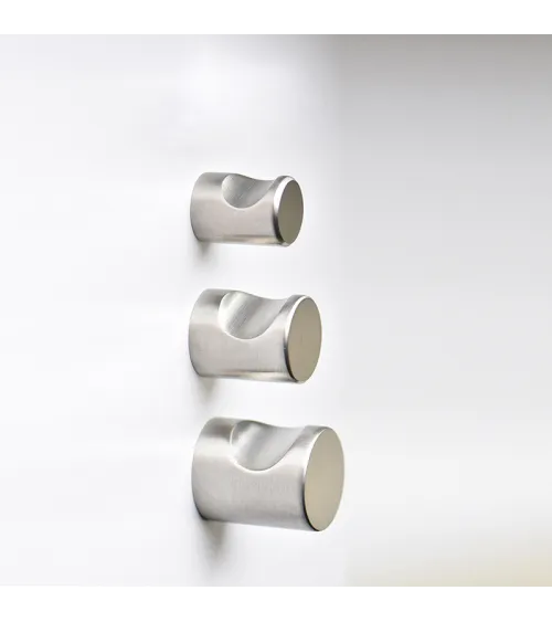 Matt brushed stainless steel notch furniture knob