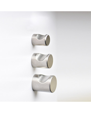 Matt brushed stainless steel notch furniture knob