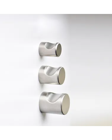 Matt brushed stainless steel notch furniture knob