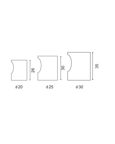 Drawing Matt brushed stainless steel notch furniture knob