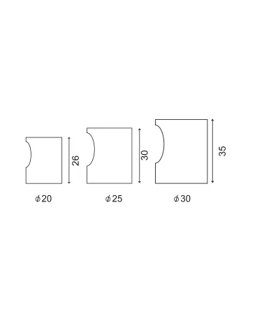 Drawing Matt brushed stainless steel notch furniture knob