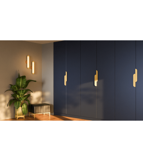 ZORIA elongated matte gold furniture handle design handle