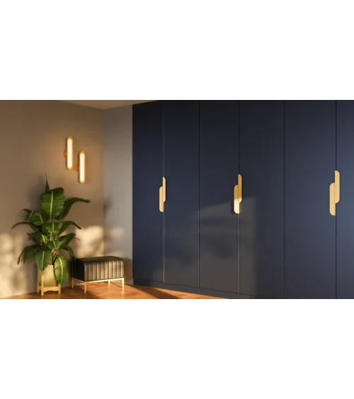 ZORIA elongated matte gold furniture handle design handle
