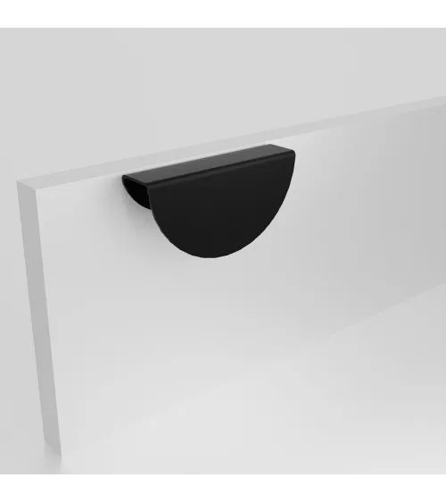Matt black ZORIA furniture handle on the front design handle