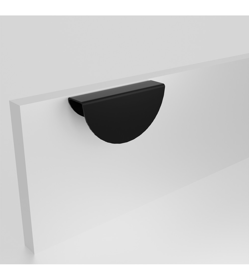 Matt black ZORIA furniture handle on the front design handle