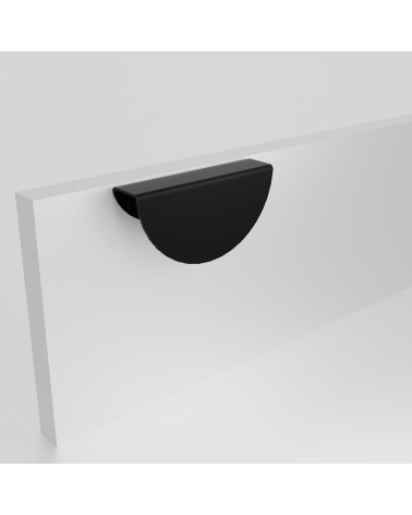 Matt black ZORIA furniture handle on the front design handle