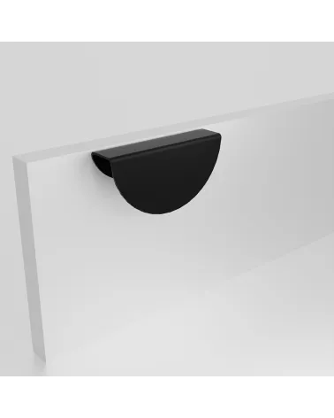 Matt black ZORIA furniture handle on the front design handle