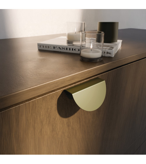 Matt gold ZORIA oblique furniture handle designer handle