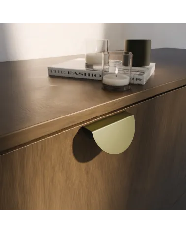 ZORIA oblique furniture handle designer handle fitted on a unit