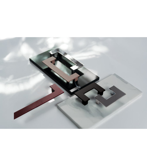 Polished chrome furniture handle SOLEA designer handle