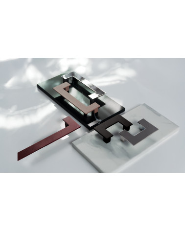 SOLEA furniture handle design handle presented on plates