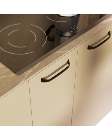 SONGO matt black furniture handle designer handle mounted on a cabinet