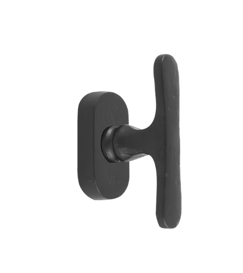 Stylised bronze PHT+T window handle Aged Iron