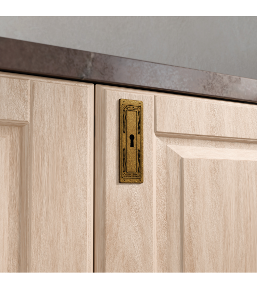 LEDA patinated brass furniture handle designer handle