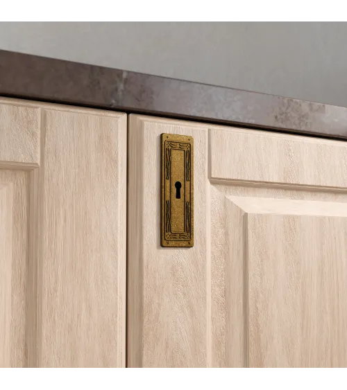 LEDA patinated brass furniture handle designer handle