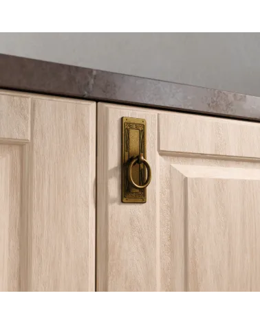 Brass patina LEDA-2 furniture handle design handle mounted on furniture