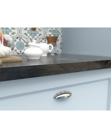 ASHEMA polished chrome furniture handle designer handle mounted on a unit