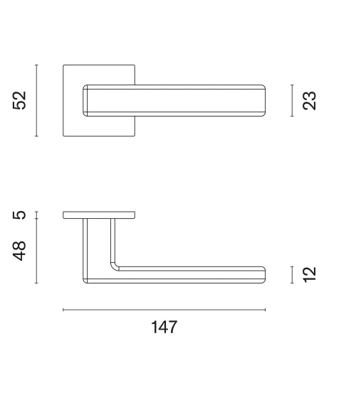 TILLIA anthracite door handle for interior design door