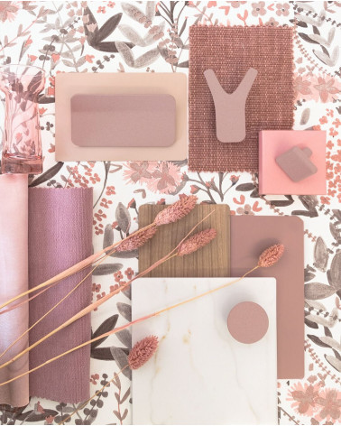 Powder pink SEA furniture handle design handle arranged with decorative materials
