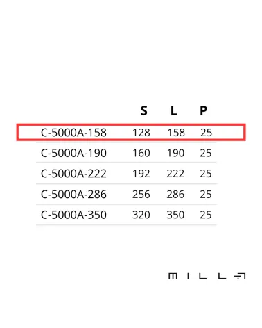TERRA furniture handle with measurements