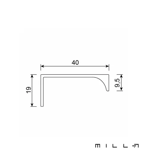 Natural anodised TERRA furniture handle designer handle