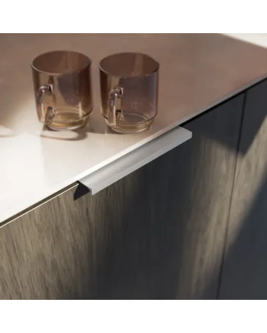TERRA furniture handle designer handle fitted on a cabinet