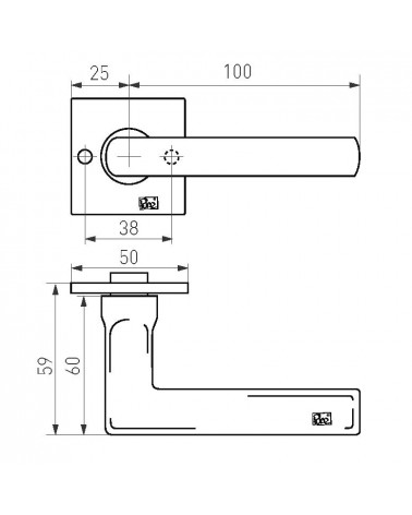 1920 black bronze door handle - design handle
