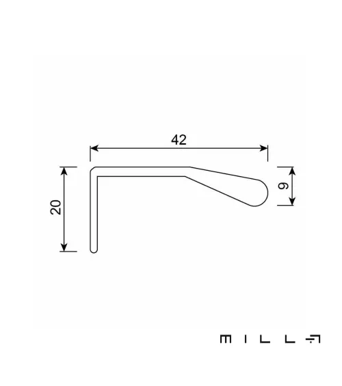 Brushed anode furniture handle COSTA design handle