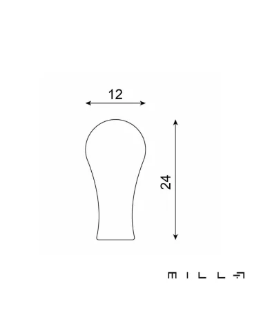 MAKAO furniture handle with technical diagram