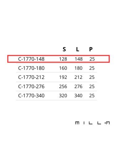 LATINO furniture handle with measurements