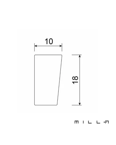 LATINO furniture handle with technical diagram