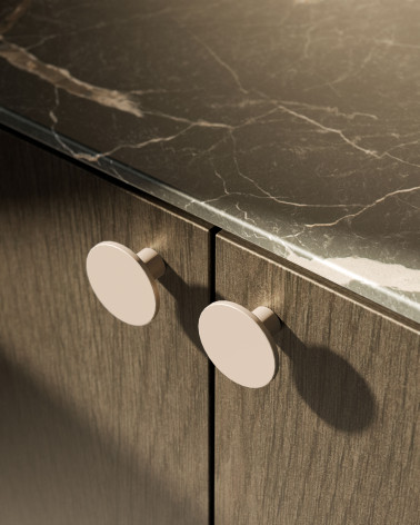 ASTRO cashmere furniture knob designer handle mounted on a cabinet