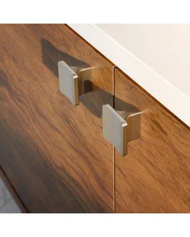 Matt gold SIENA furniture knob design handle close-up view