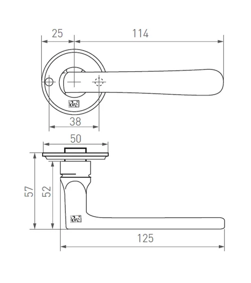 PHXL black bronze design door handle - design handle