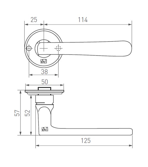 PHXL black bronze design door handle - design handle