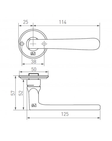 PHXL black bronze design door handle - design handle