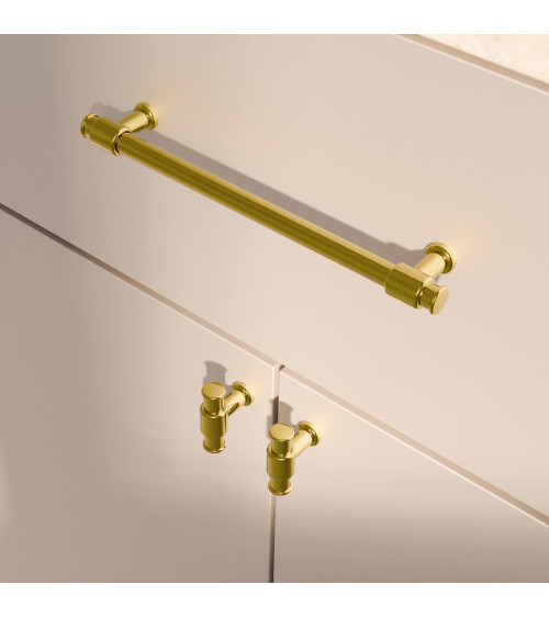 Polished gold GALIUM furniture knob designer handle