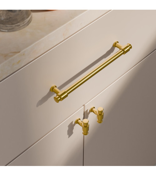 Polished gold GALIUM furniture knob designer handle
