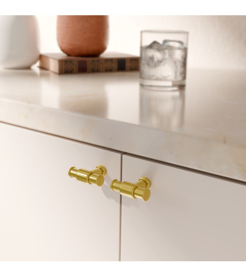 Polished gold GALIUM furniture knob designer handle