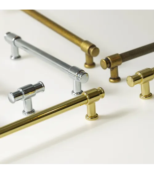 Patinated brass GALIUM furniture knob designer handle