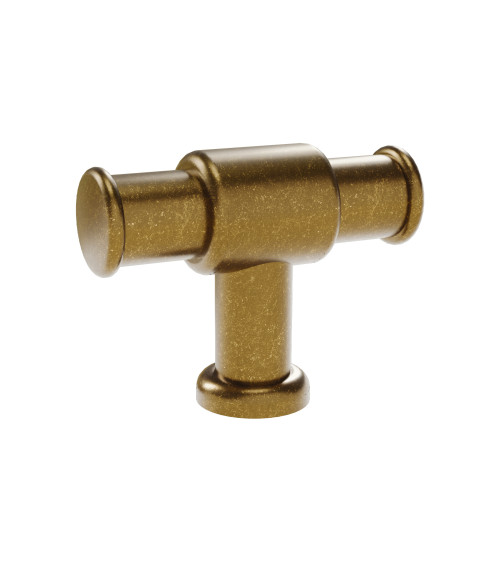 Patinated brass GALIUM furniture knob designer handle